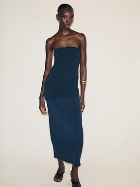 NWT Zara 1131/808/422 Strapless Maxi Dress S